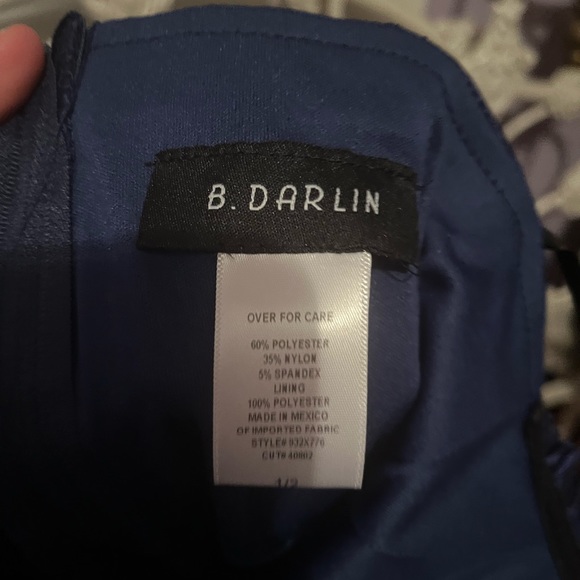 Navy Blue Homecoming Dress - Picture 2 of 2